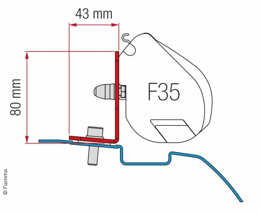 Fiamma F35 adaptador Nissan NV200