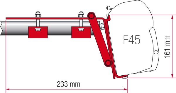 Kit Adaptador de Toldo Fiamma F45 para Roof Rail