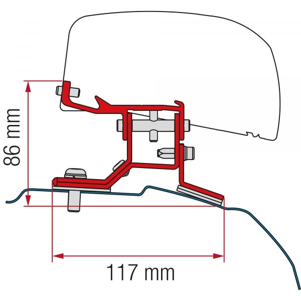 Fiamma adaptador F40Van Ford Custom L1