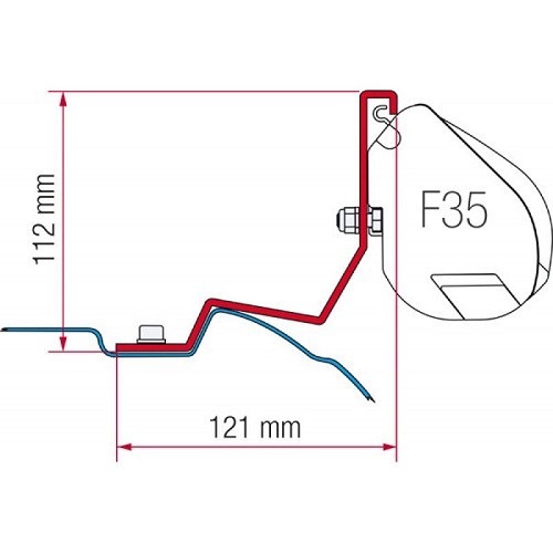 Fiamma F35 adaptador Mercedez Vito Marco Polo <2004