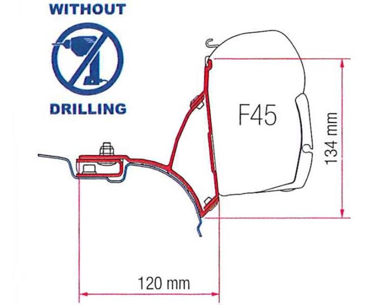 Fiamma F45 adaptador VW T5/T6 Transporter Multivan