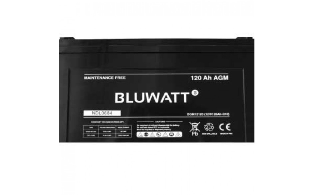 Bateria Agm 12V, 120Ah Bluewatt 41X17X23