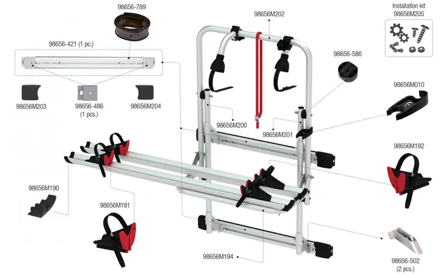 Kit de montaje para Fiamma Carry-Bike 200 DJ RS