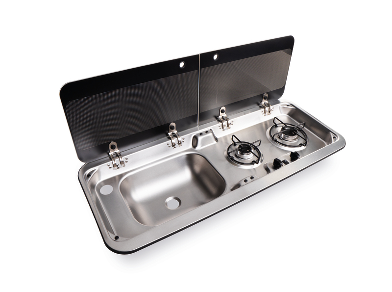 Cocina + Seno SX 2F con Tapa Carbest