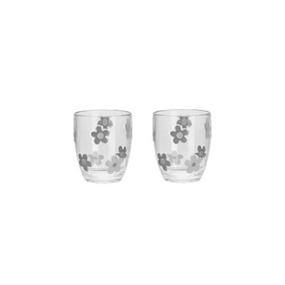 Kit 2x Vasos, Framefield con Flores en relieve 450ml