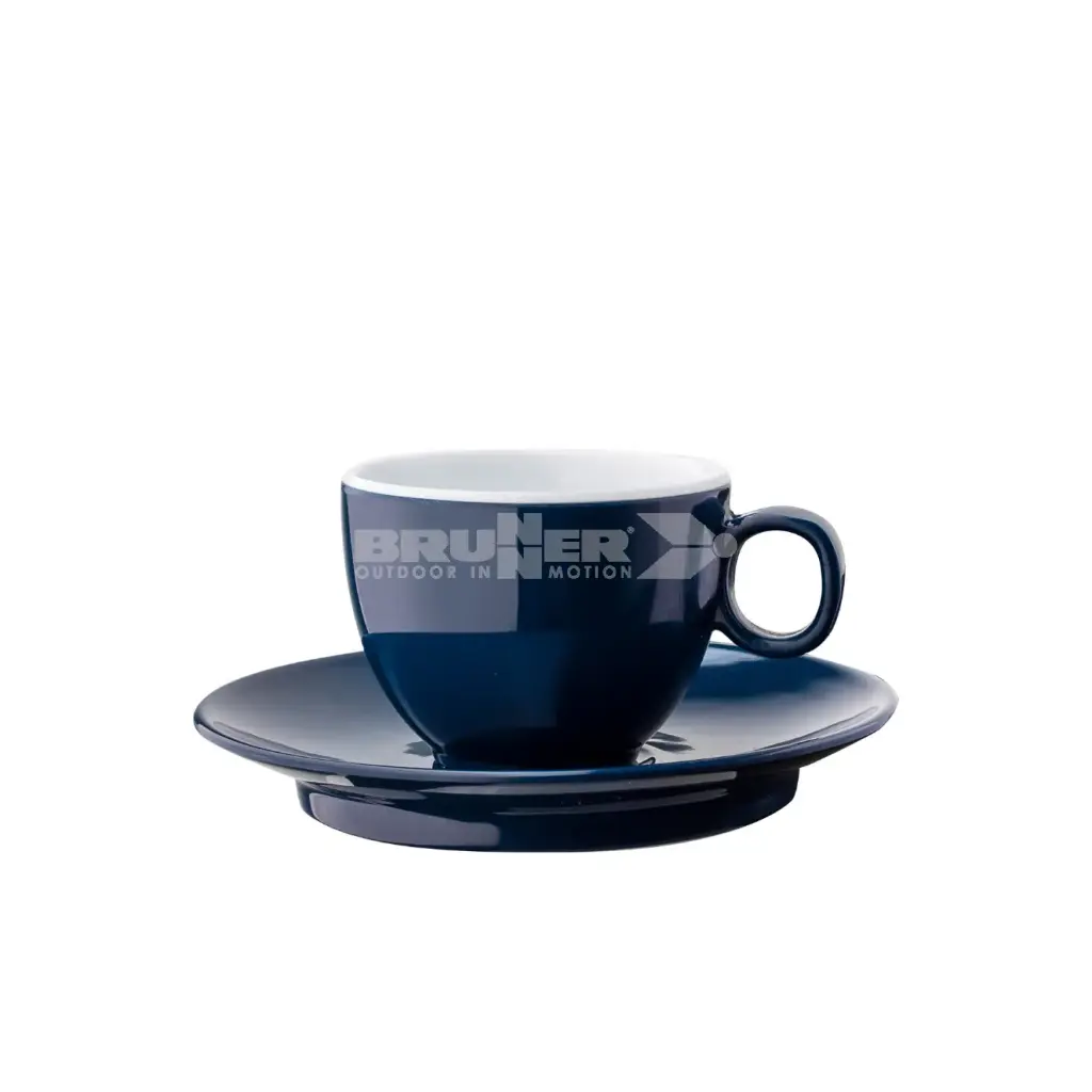 Taza Café de melamina, Brunner Azul 100ml taza + plato