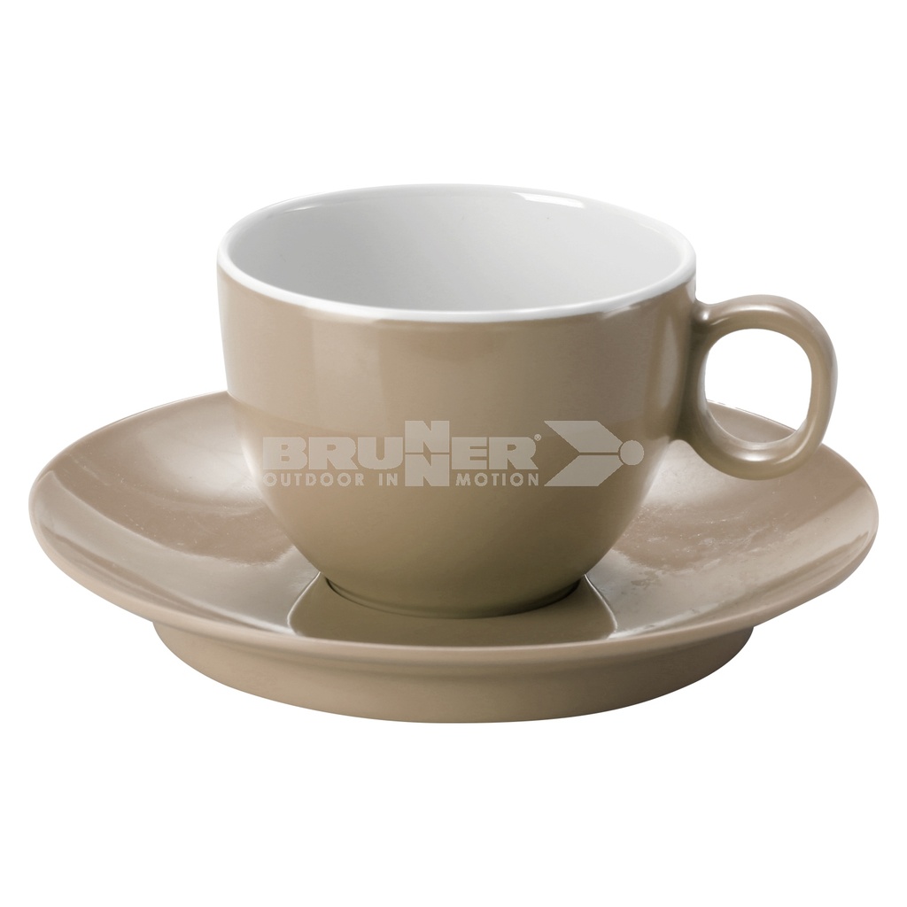 Taza Café de melamina, Brunner Marrón 100ml taza + plato