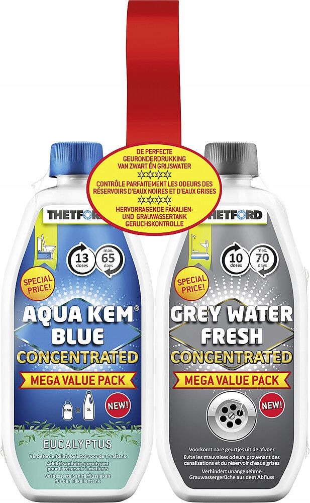 Thetford Kit Aqua Kem Azul + Gris Water 2x 780ml