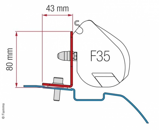 [0114012] Fiamma F35 adaptador Nissan NV200