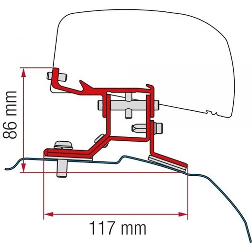 [0119054] Fiamma adaptador F40Van Ford Custom L1