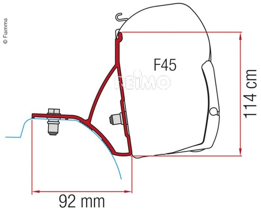 [0119357] Fiamma F45 adaptador Trafic Vivaro desde 2015