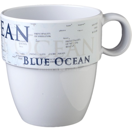 [1052002] Taza Grande de melamina, Brunner Blue Ocean 300ml