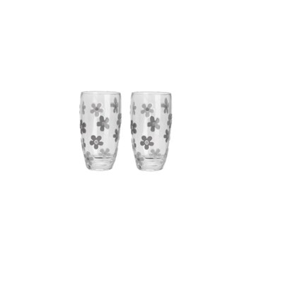 [1052074] Kit 2x Vasos Altos, Flamefield Flores Gris Daisy Grey