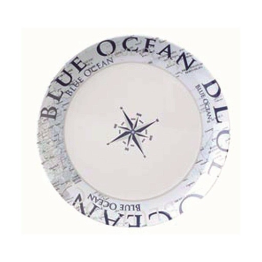 [1053013] Plato postre de melanina, Brunner Blue Ocean 21cm Ø