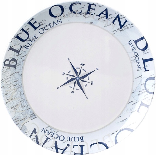 [1053015] Plato llano de melanina, Brunner Blue Ocean 25cm Ø