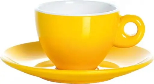 [1059065] Kit 2x Tazas Café de melamina, Gimex Amarillo 85ml 2 tazas + 2 platos