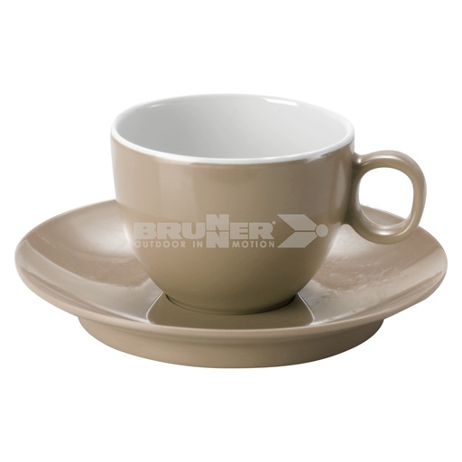 [1059079] Taza Café de melamina, Brunner Marrón 100ml taza + plato