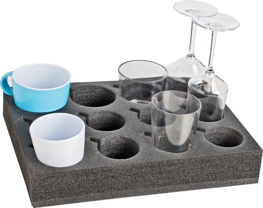 [1059107] Organizador Vasos y Tazas de Espuma Blanda, Brunner Salvar 4x3