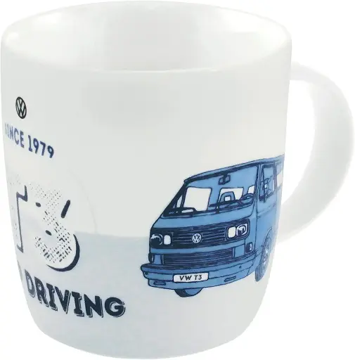 [1100067] Taza Grande de melamina, VW Collection T3 Azul 370ml