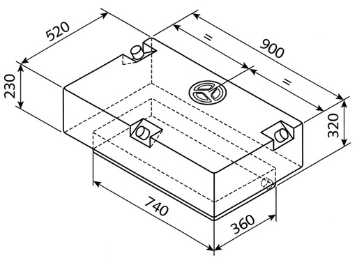 [5011224] Deposito 124L 90x52x23cm