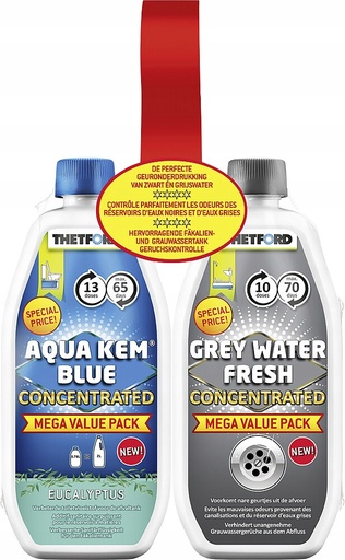 [5511076] Thetford Kit Aqua Kem Azul + Gris Water 2x 780ml