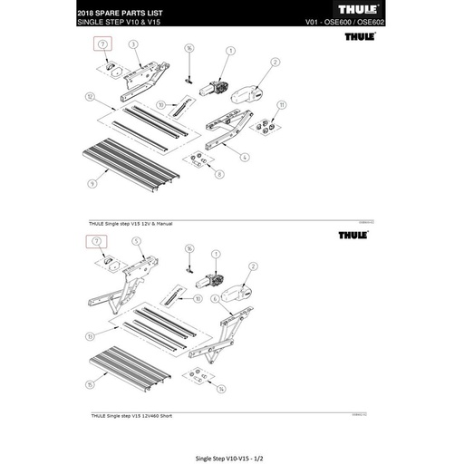 [9999102] Cobertura plástica superior para cerradura de asa Fiamma Security S, 31, 46